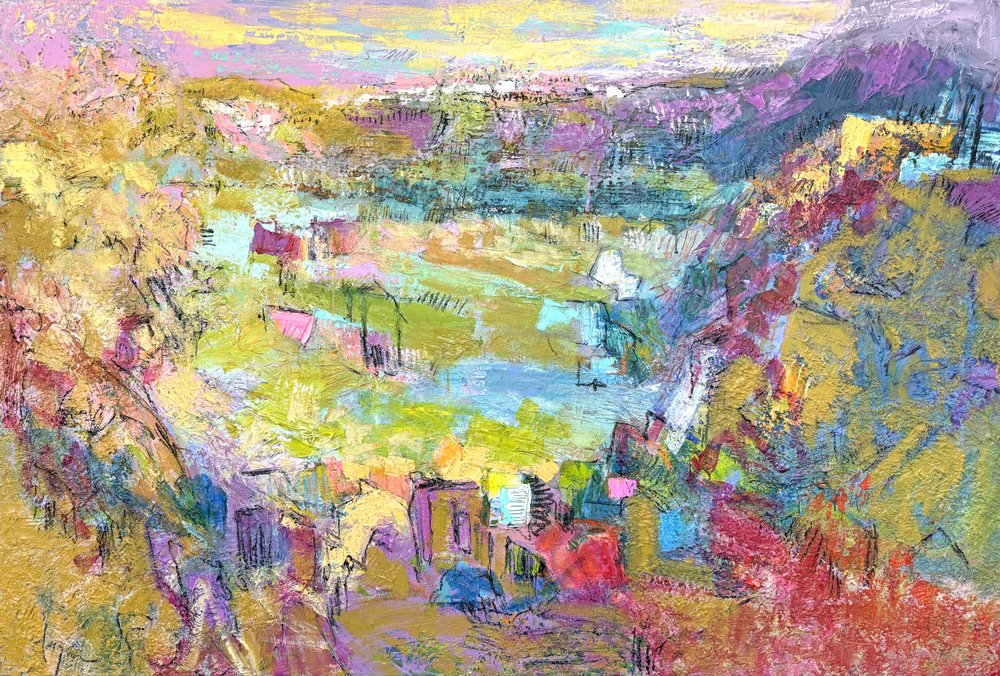 Vibrant Valley Village by Dorothy Fagan