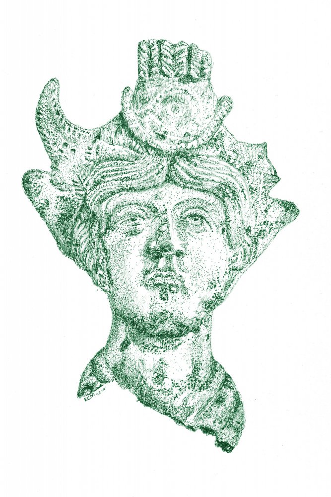 Crowned Goddess Bust by EC Mazur