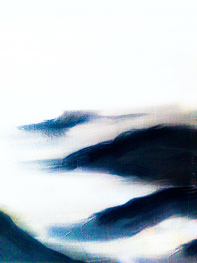 Abstract Blue Waves by Ejaaz Haniff
