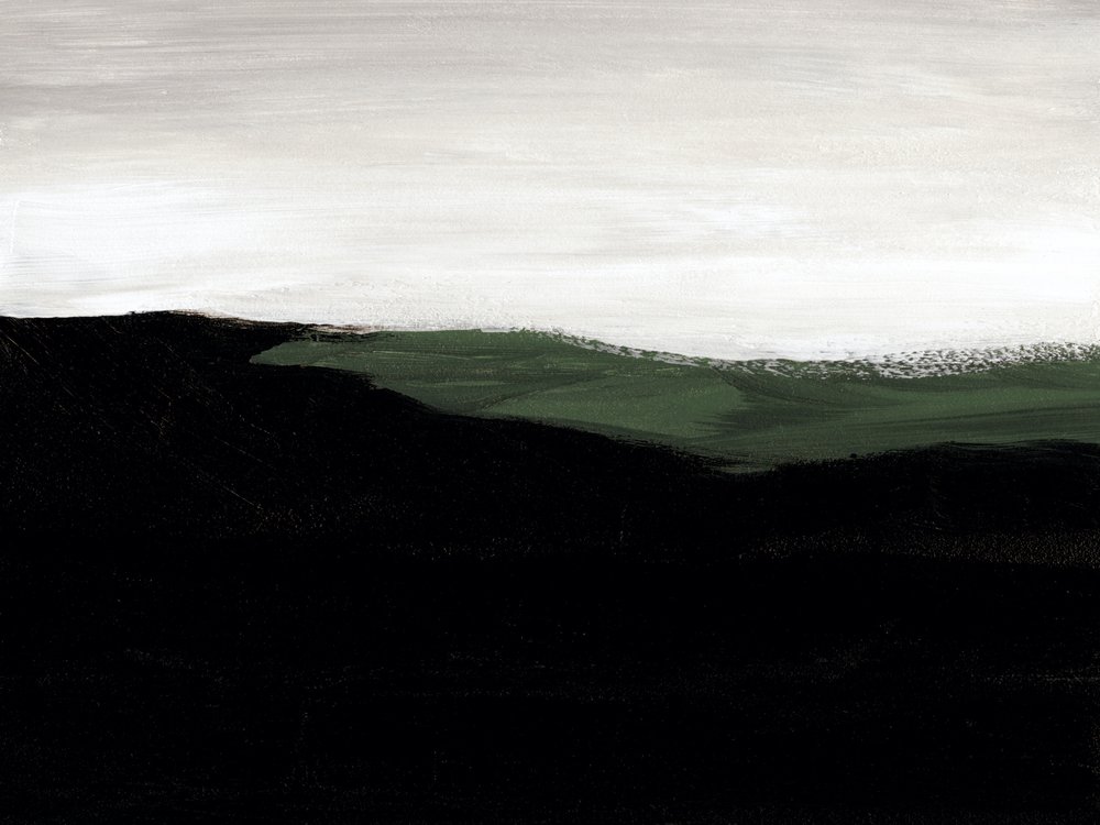 Abstract Green Horizon by Ejaaz Haniff