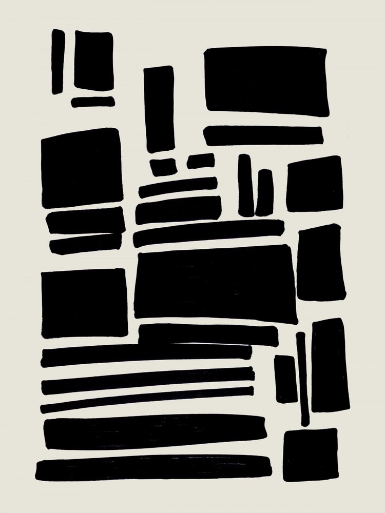 Black Abstract Shapes by Ejaaz Haniff