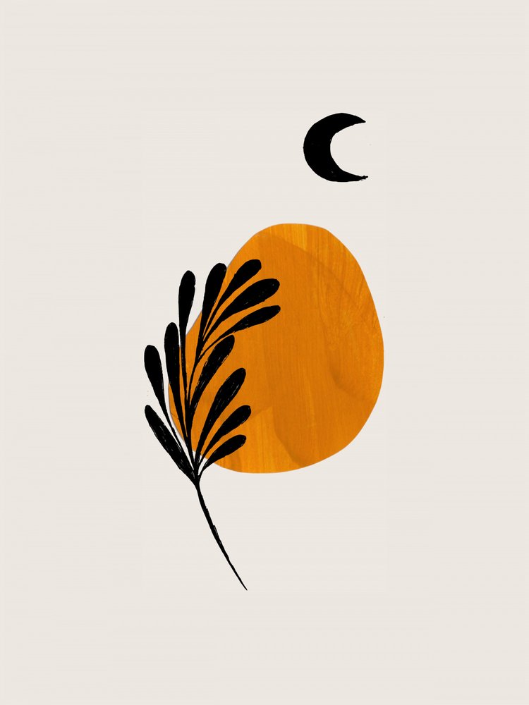 Boho Moon Leaf by Ejaaz Haniff
