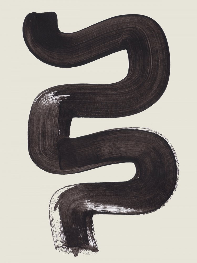 Bold Curved Brushstroke by Ejaaz Haniff