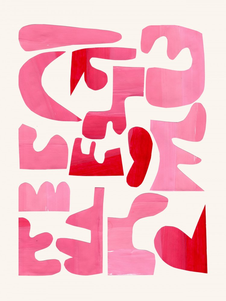 Bold Pink Shapes by Ejaaz Haniff