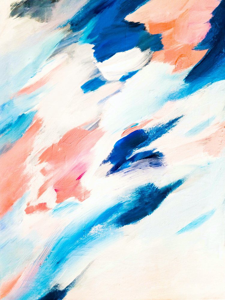 Dynamic Blue Pink Abstract by Ejaaz Haniff