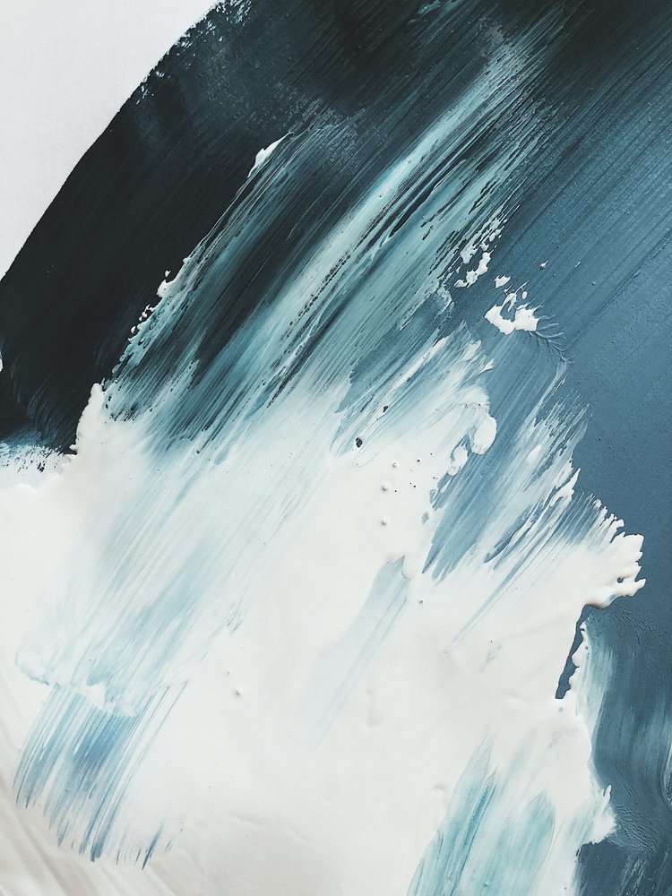 Flowing Blue Abstract by Ejaaz Haniff