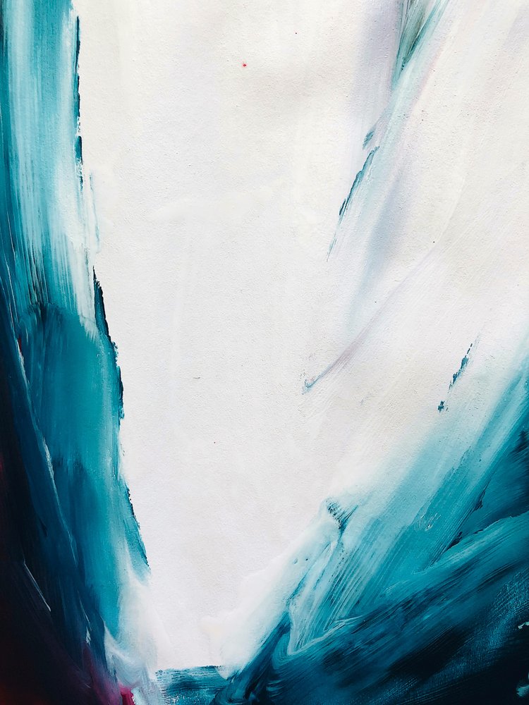 Fluid Teal Abstract by Ejaaz Haniff