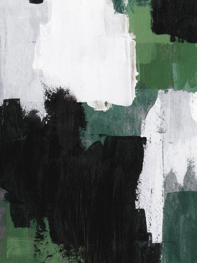 Green Black Abstract Blocks by Ejaaz Haniff