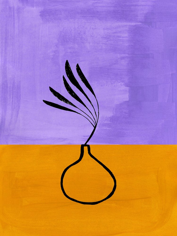 Minimalist Botanical Vase by Ejaaz Haniff