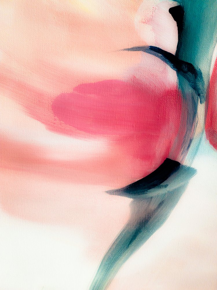 Modern Blush Teal Flow by Ejaaz Haniff