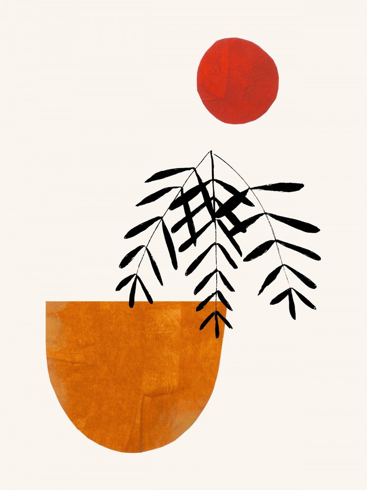 Red Sun Plant Pot by Ejaaz Haniff