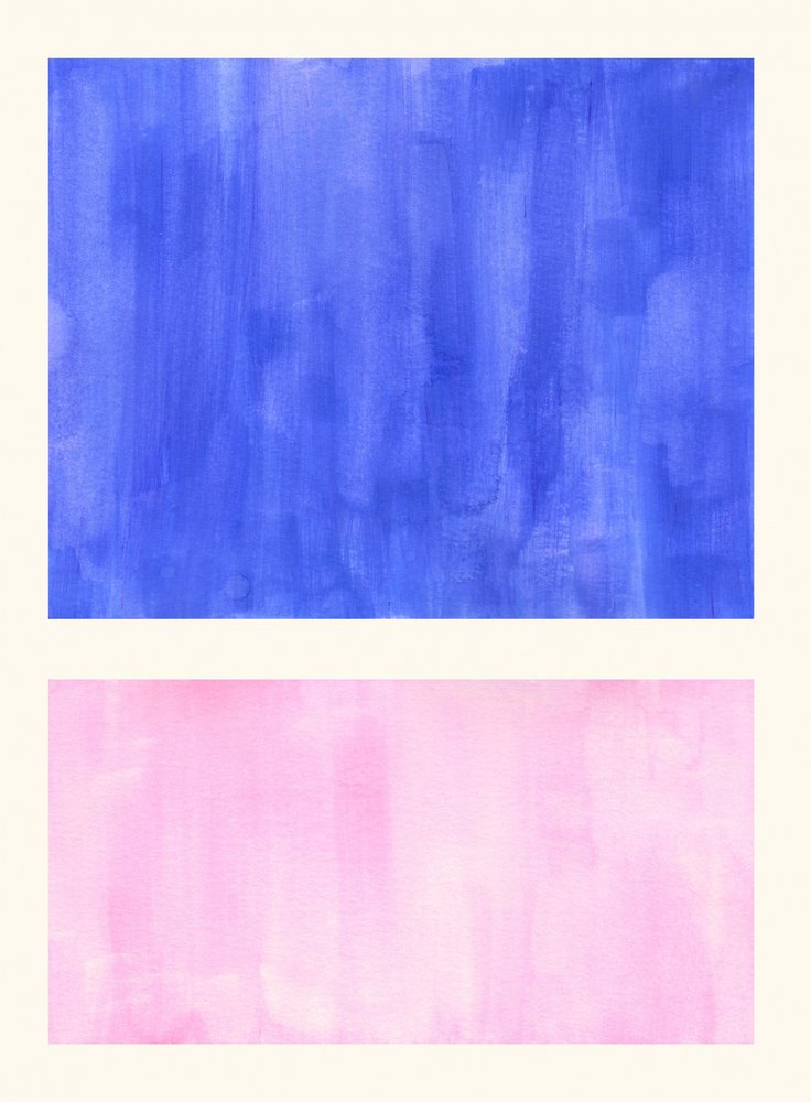 Soft Blue Pink Abstract by Ejaaz Haniff