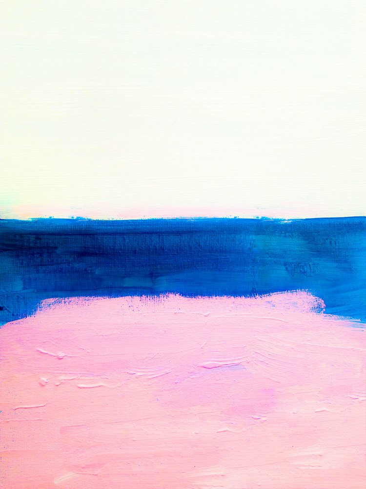 Soft Blue Pink Horizon by Ejaaz Haniff