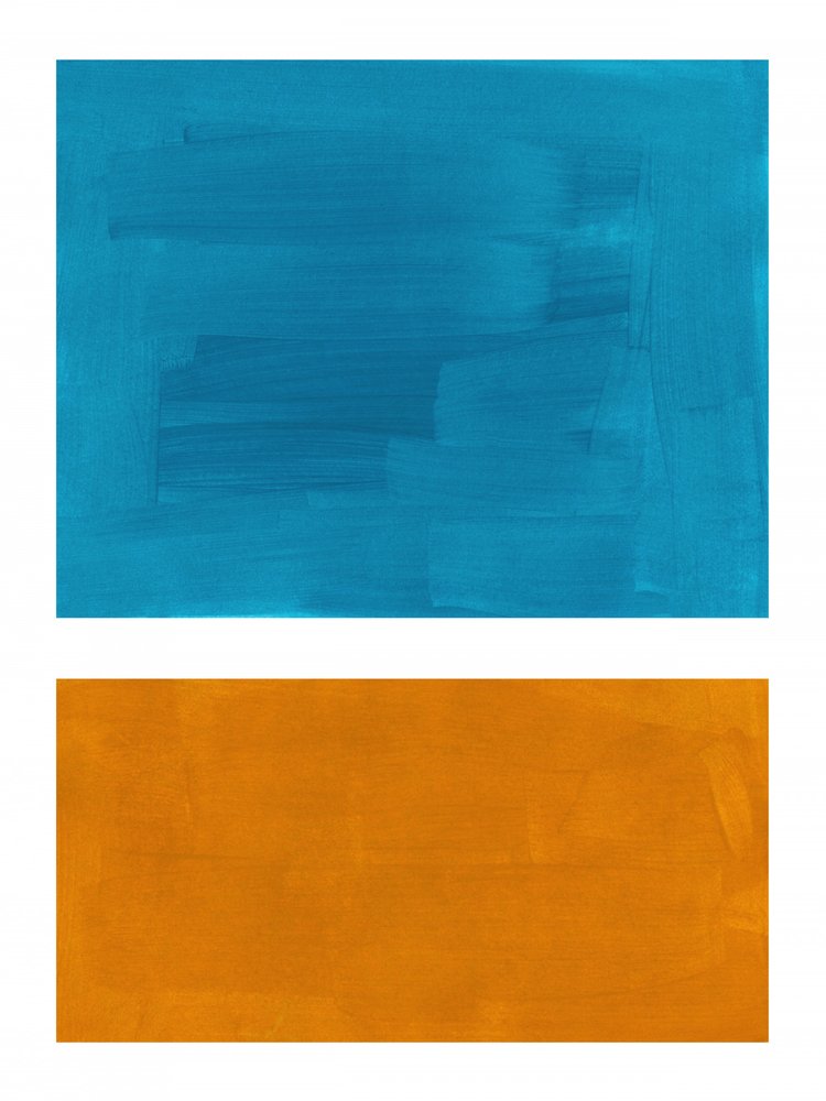 Teal Orange Abstract by Ejaaz Haniff