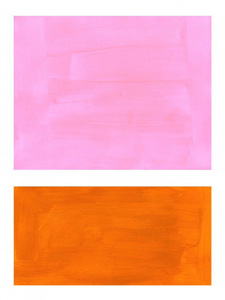 Vibrant Pink Orange Blocks by Ejaaz Haniff