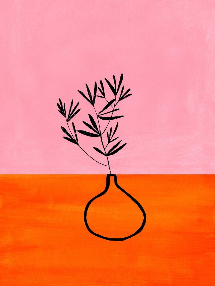 Vibrant Pink Orange Plant by Ejaaz Haniff
