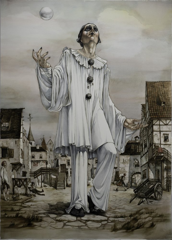 Melancholy Pierrot Bubble by Ekaterina Andersson
