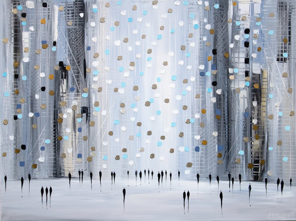 Abstract City Life by Ekaterina Ermilkina