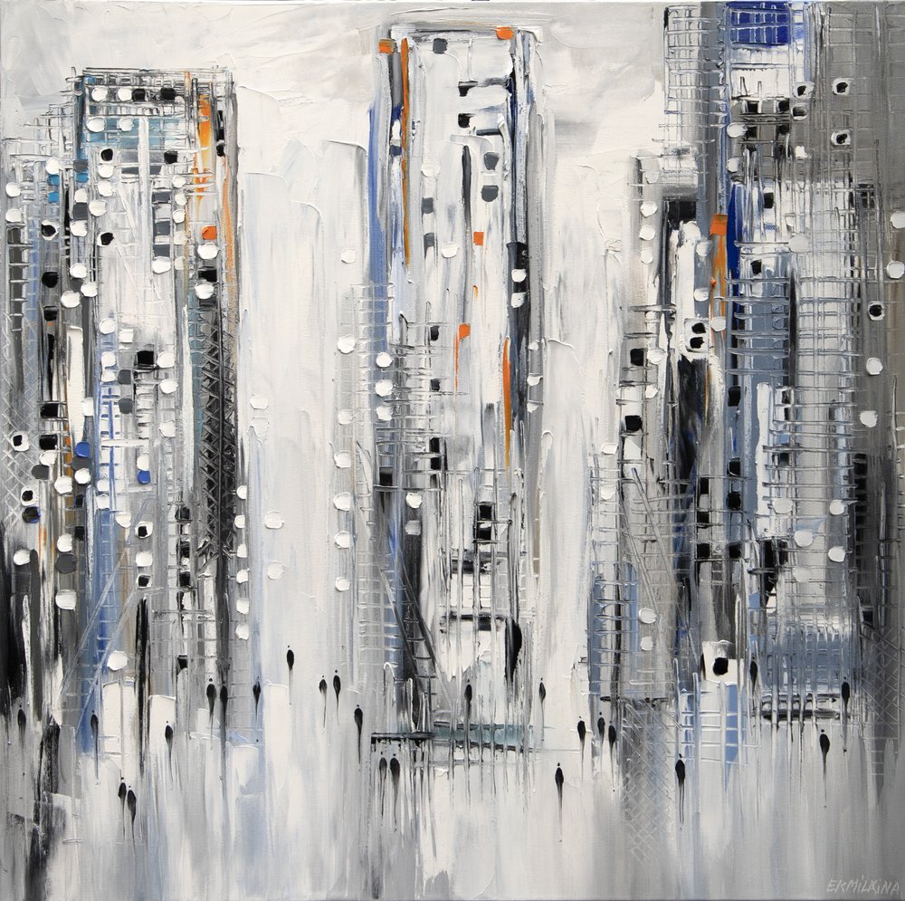 City Lights and Rain by Ekaterina Ermilkina