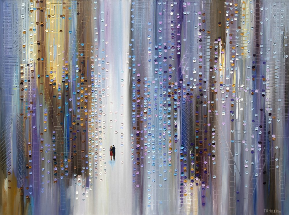 Romantic City Rain by Ekaterina Ermilkina