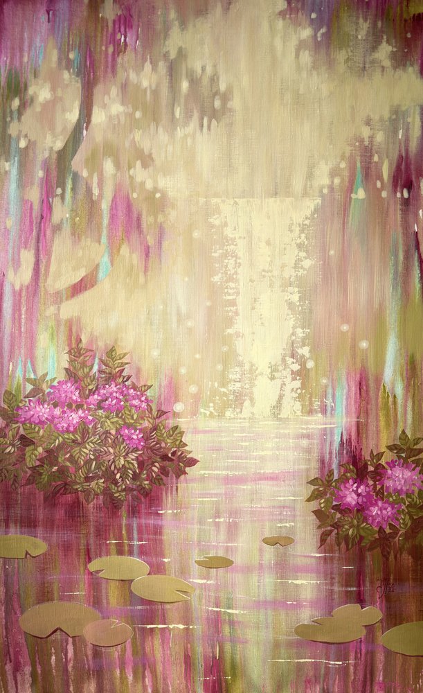 Ethereal Waterfall Pond by Ekaterina Prisich