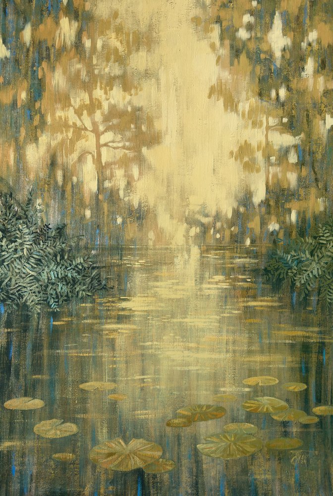 Golden Forest Pond by Ekaterina Prisich