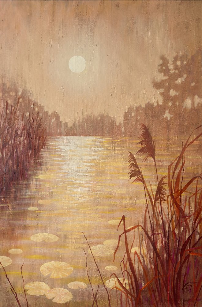 Golden River Mist by Ekaterina Prisich: Buy fine art prints
