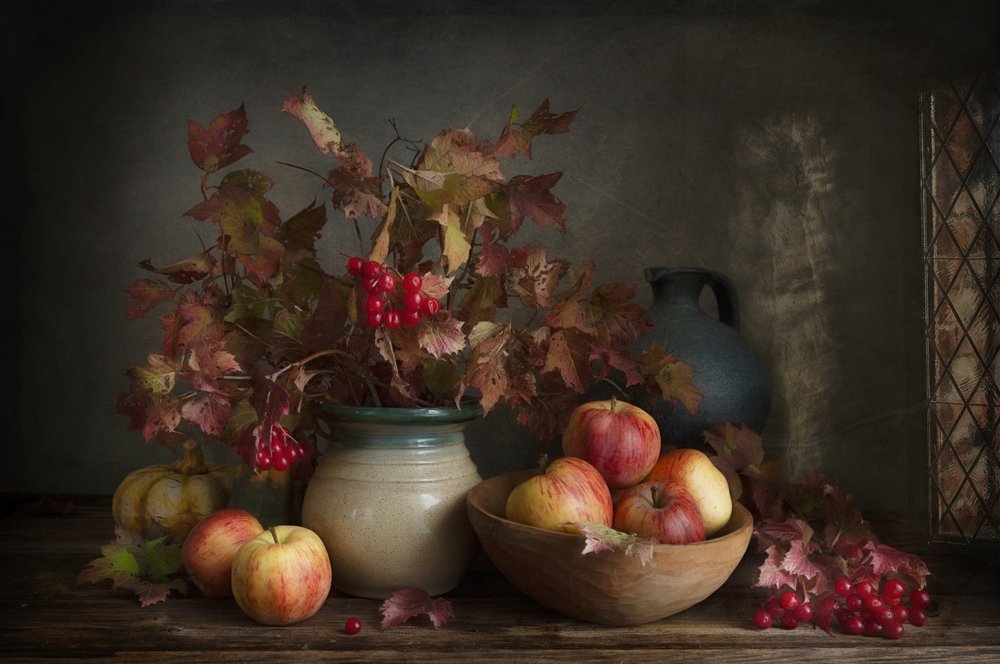 Autumn Harvest Still Life by Eleonora Grigorjeva