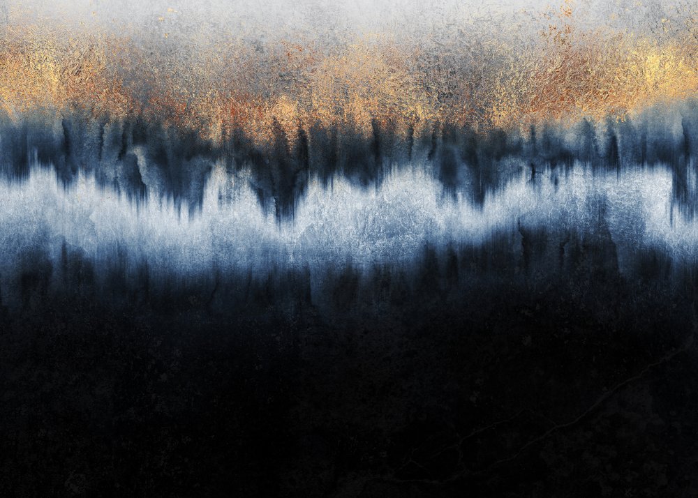 Golden Horizon Abstract by Elisabeth Fredriksson