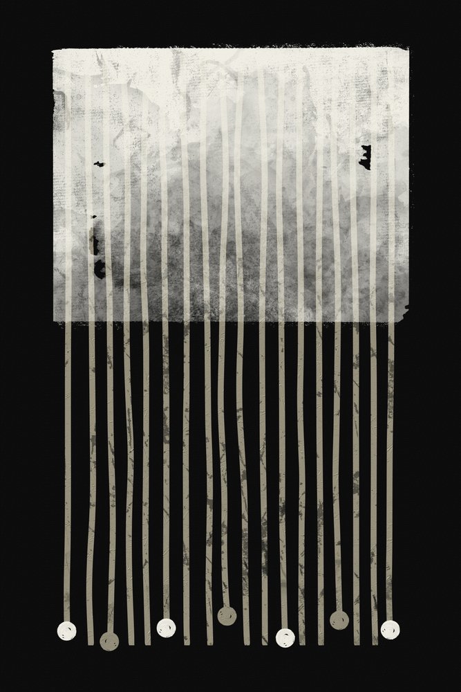 Abstract Falling Lines by Ema Paraschiv: Buy fine art prints