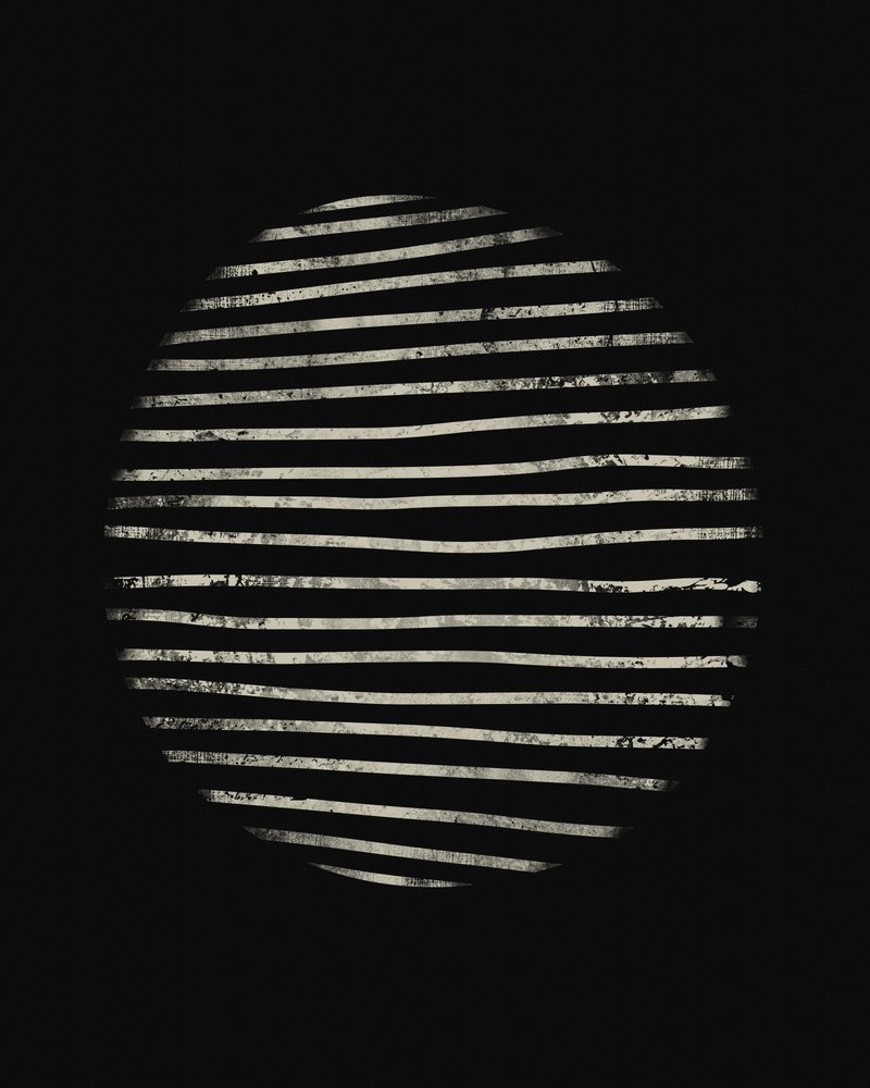 Abstract Lined Circle by Ema Paraschiv