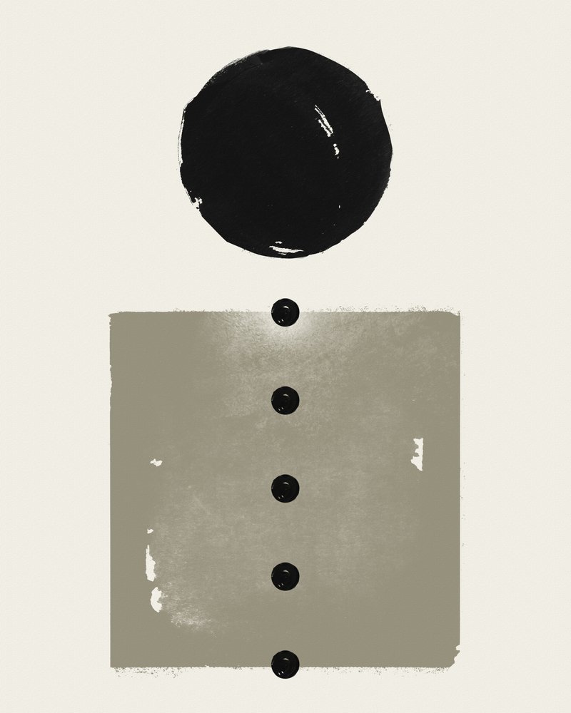 Black Circle Balance Dots by Ema Paraschiv
