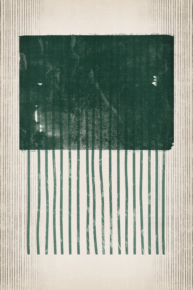 Forest Green Vertical Abstract by Ema Paraschiv