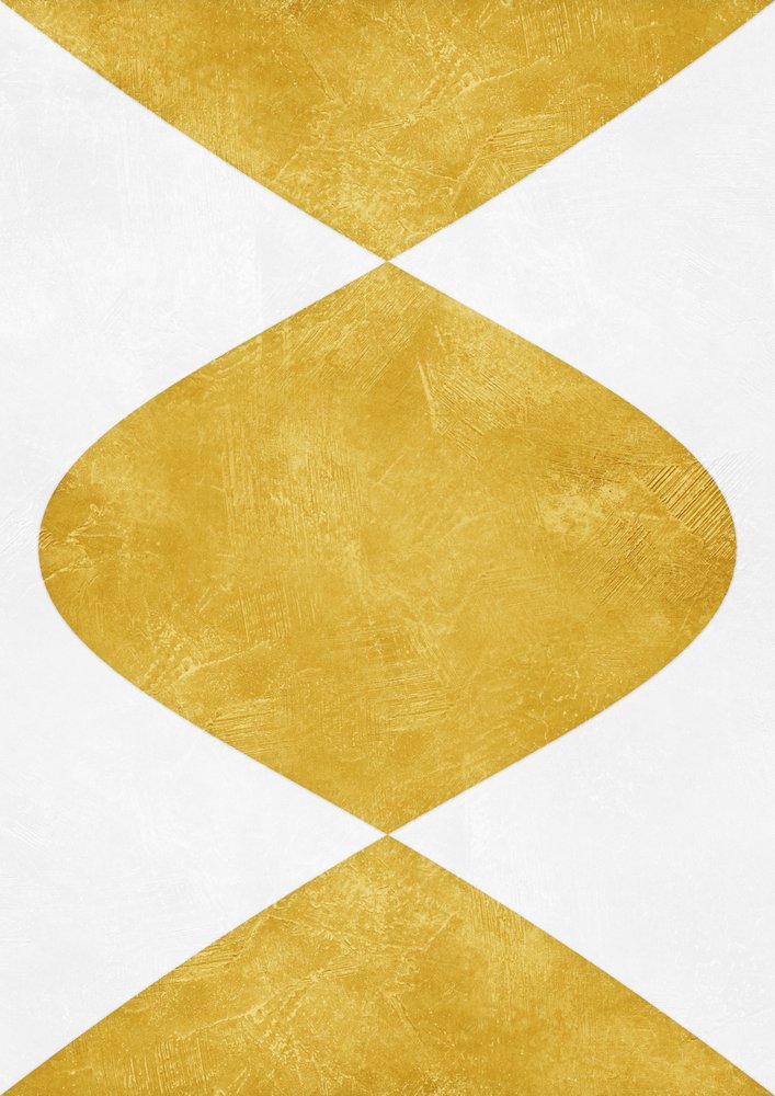Golden Geometric Abstract by Ema Paraschiv