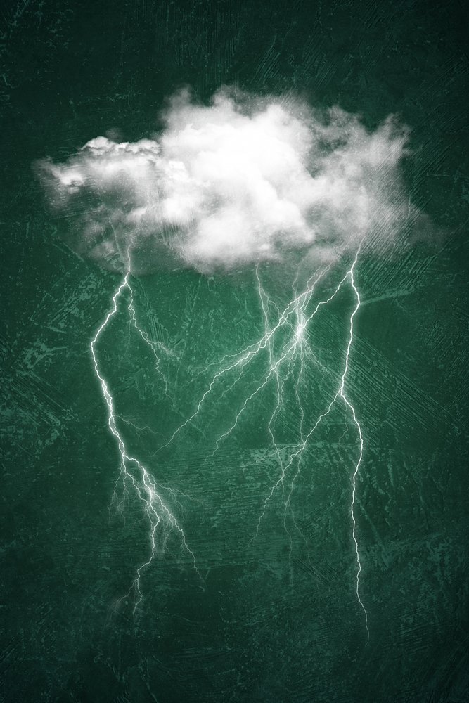 Green Lightning Storm by Ema Paraschiv