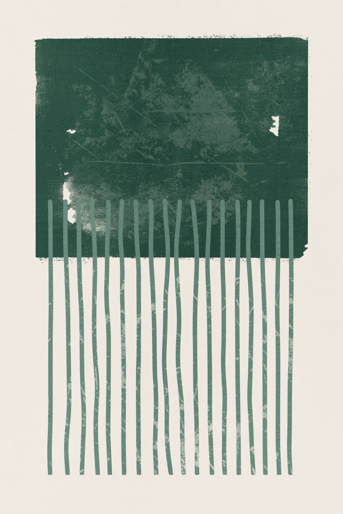 Minimalist Green Lines by Ema Paraschiv
