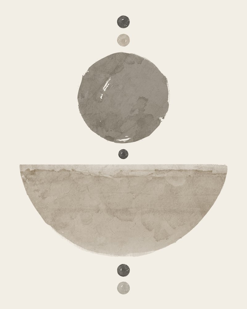 Muted Geometric Balance by Ema Paraschiv