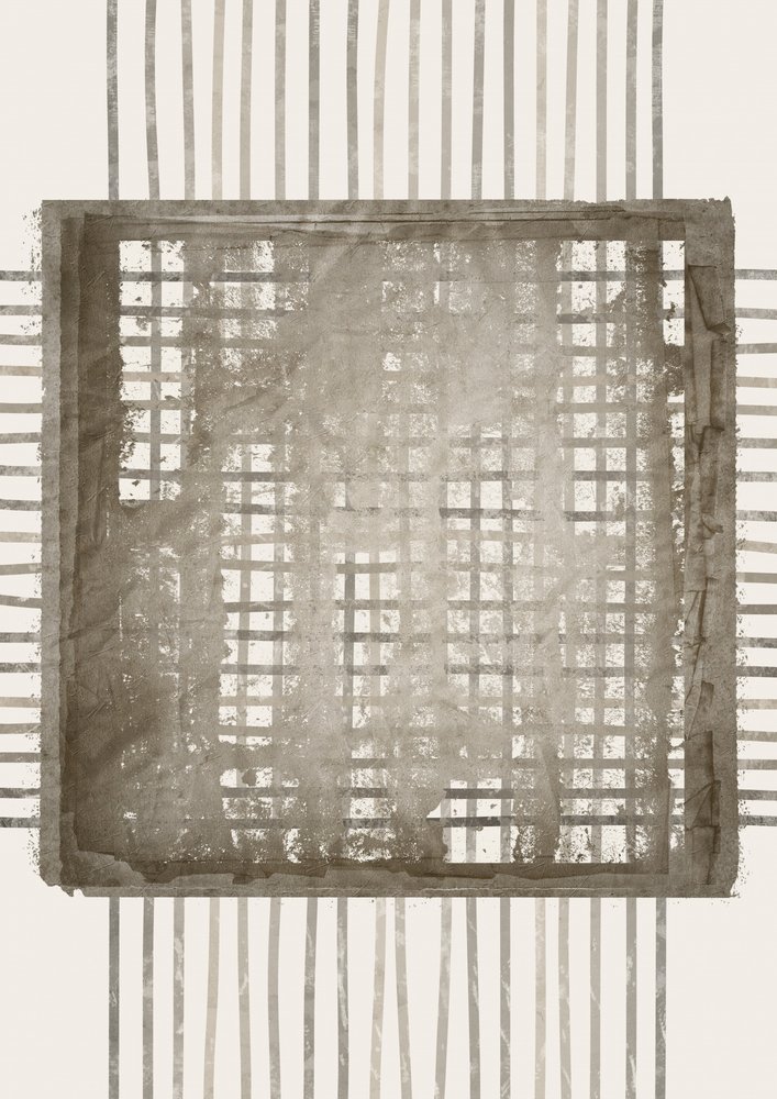 Muted Grid Abstract by Ema Paraschiv