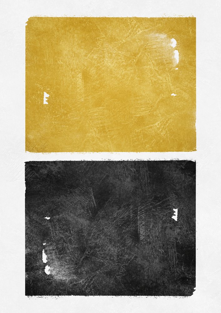 Textured Gold Black Abstract by Ema Paraschiv