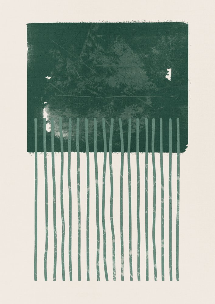 Textured Green Abstraction by Ema Paraschiv