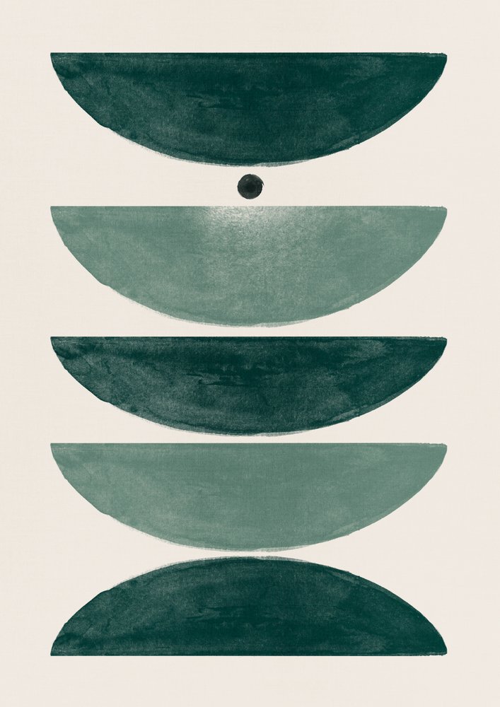 Tranquil Green Geometry by Ema Paraschiv
