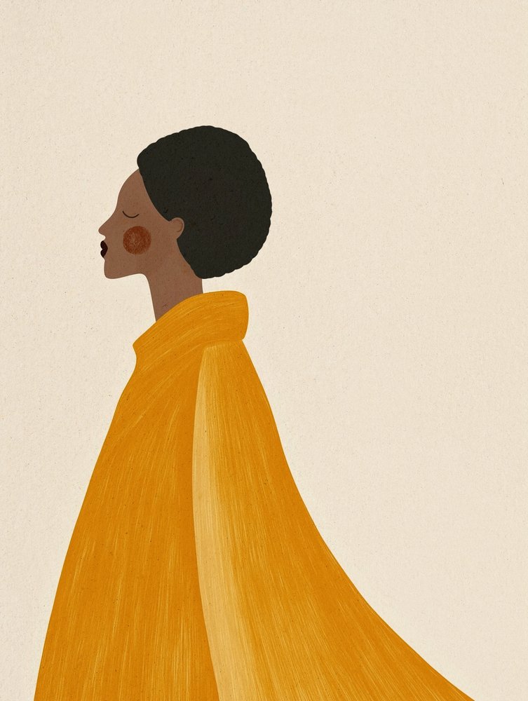 Woman In Yellow Cape by Essa Van Reis