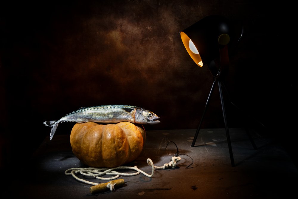 Dramatic Fish and Pumpkin by Felice Angelino