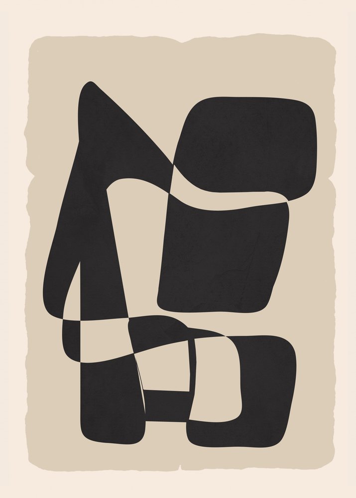 Modern Organic Shapes by Flow Line: Premium art reproduction