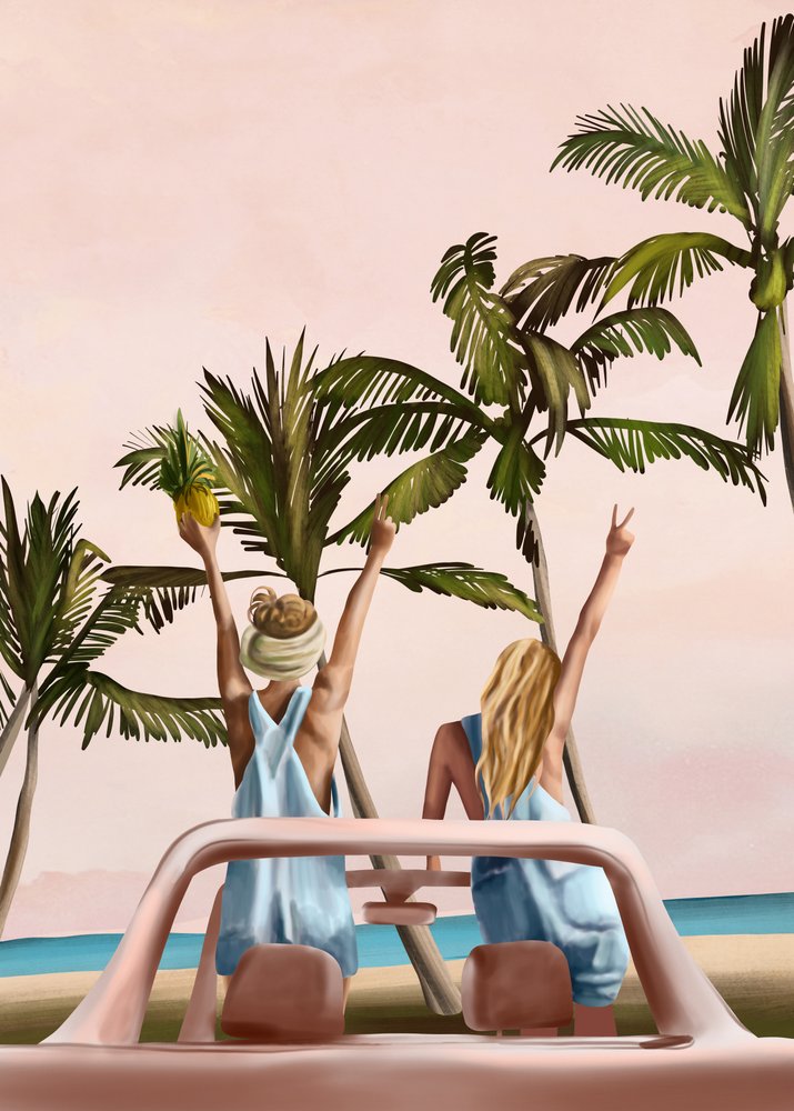 Tropical Beach Friends by Flow Line