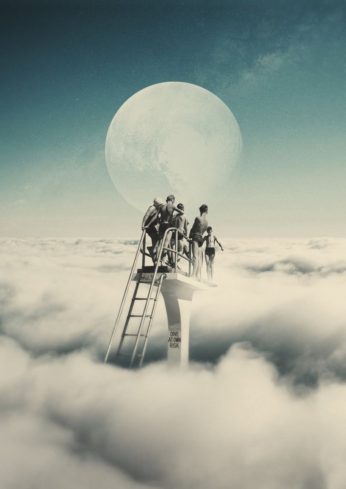 Dream Divers Above Clouds by Fran Rodríguez