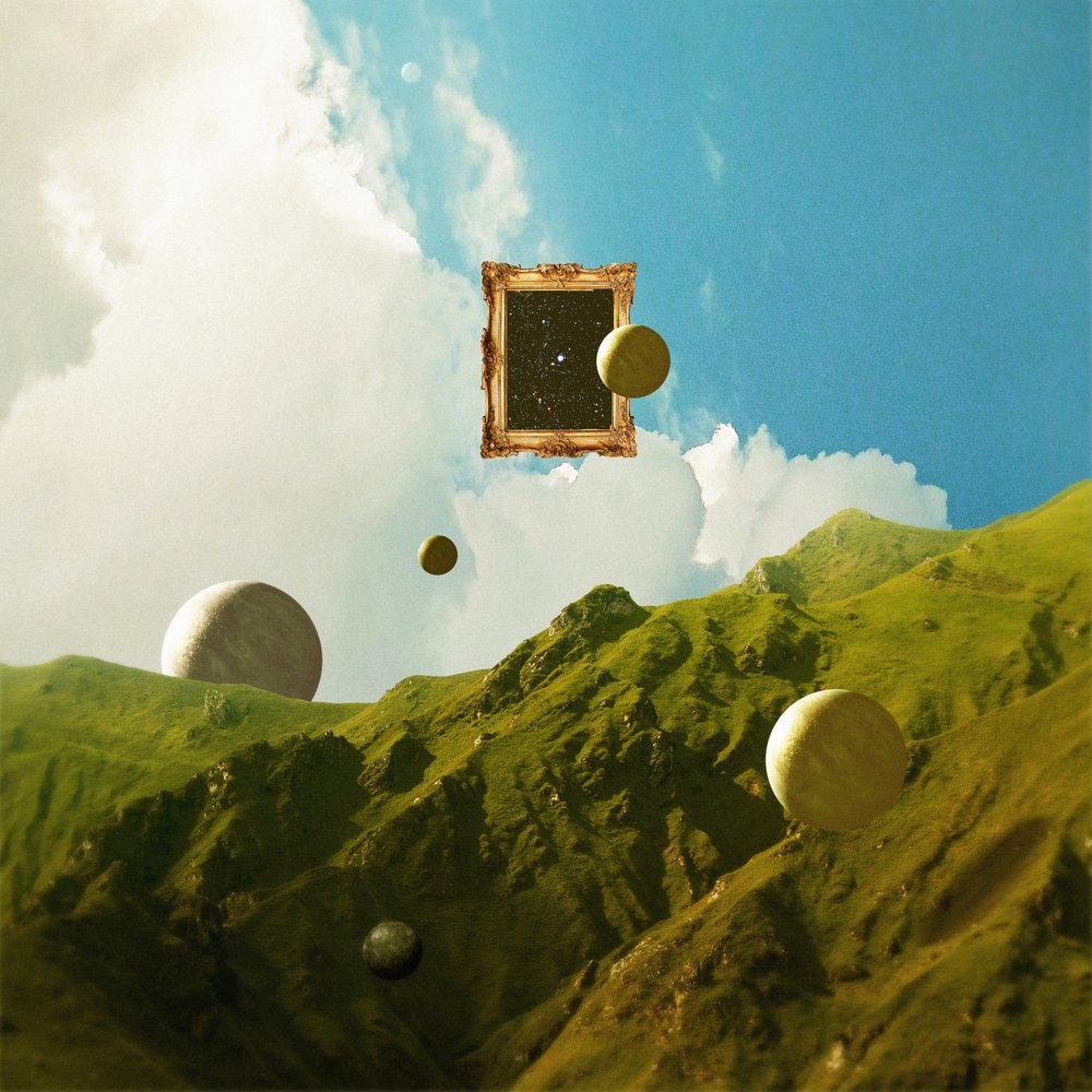 Floating Planets Starry Frame by Fran Rodríguez