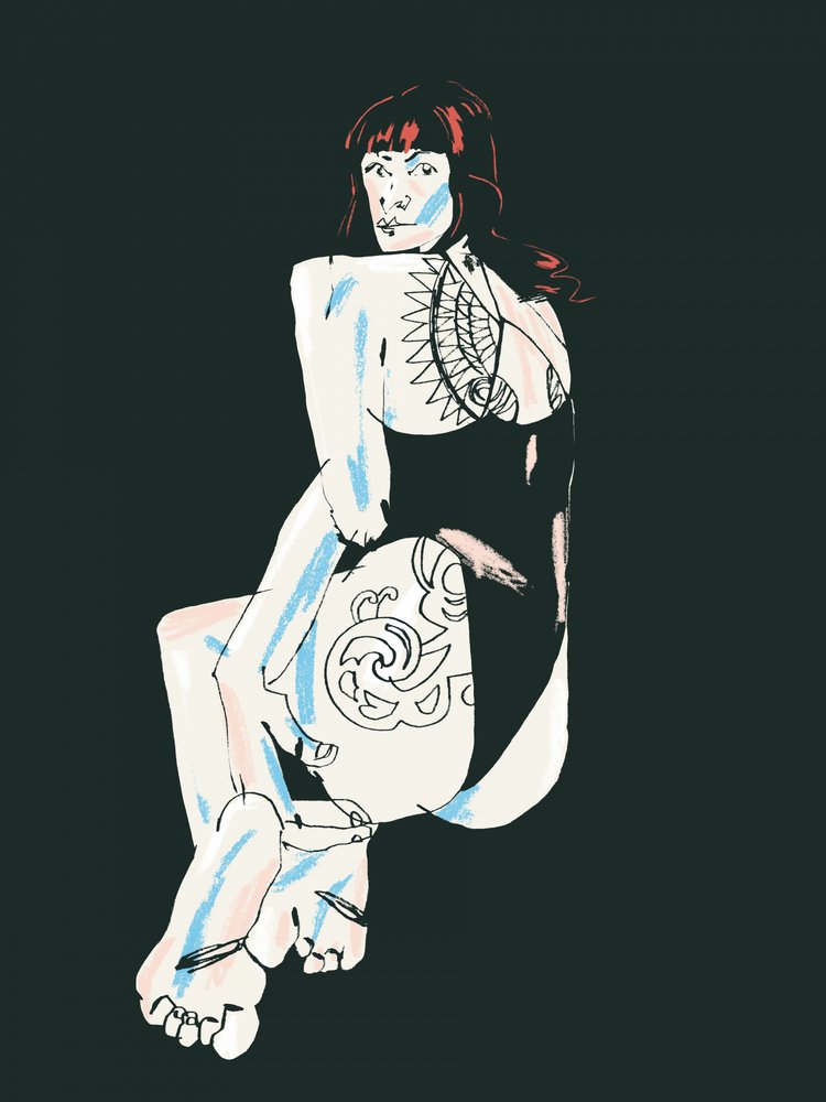 Elegant Tattooed Pose by Francesco Gulina