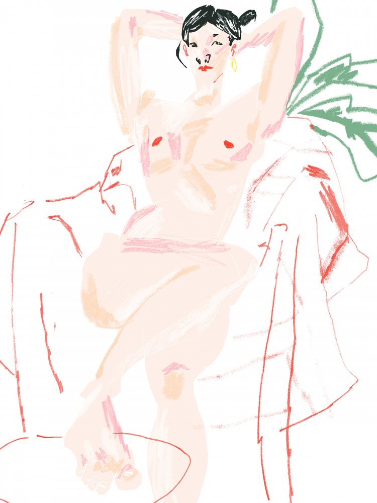 Girl Resting In A Chair by Francesco Gulina
