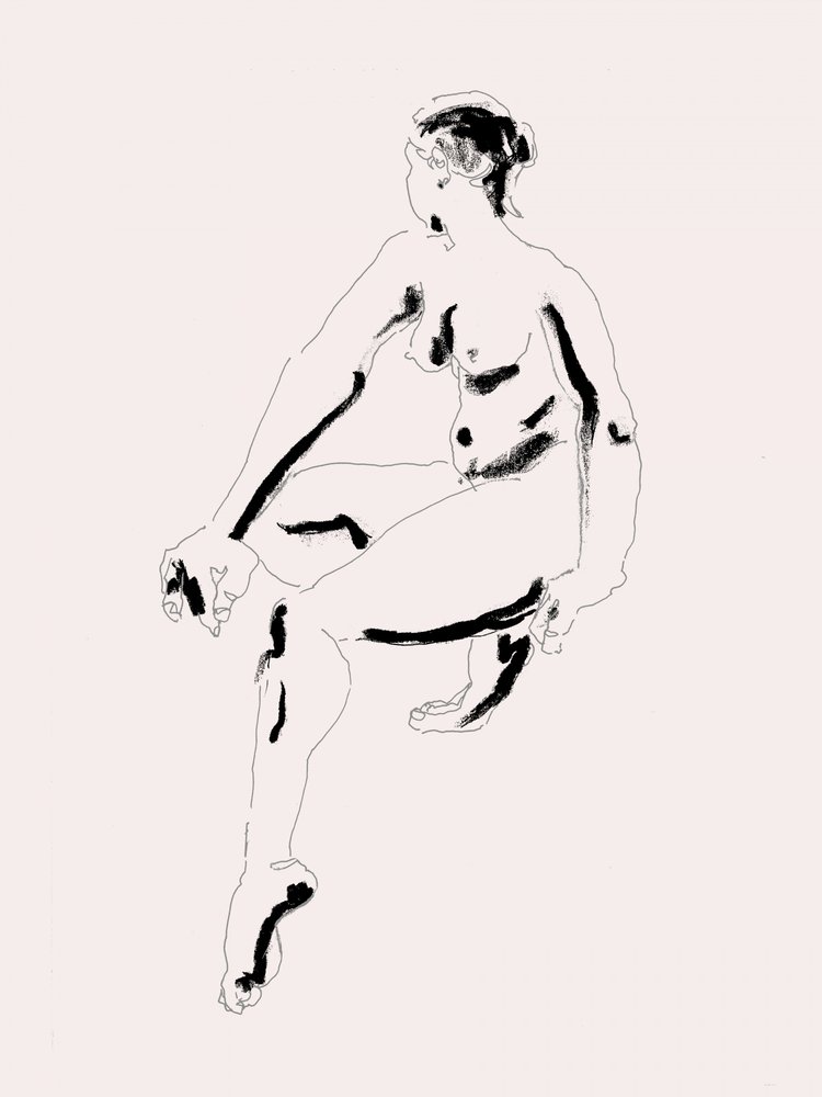 Minimalist Nude Drawing by Francesco Gulina